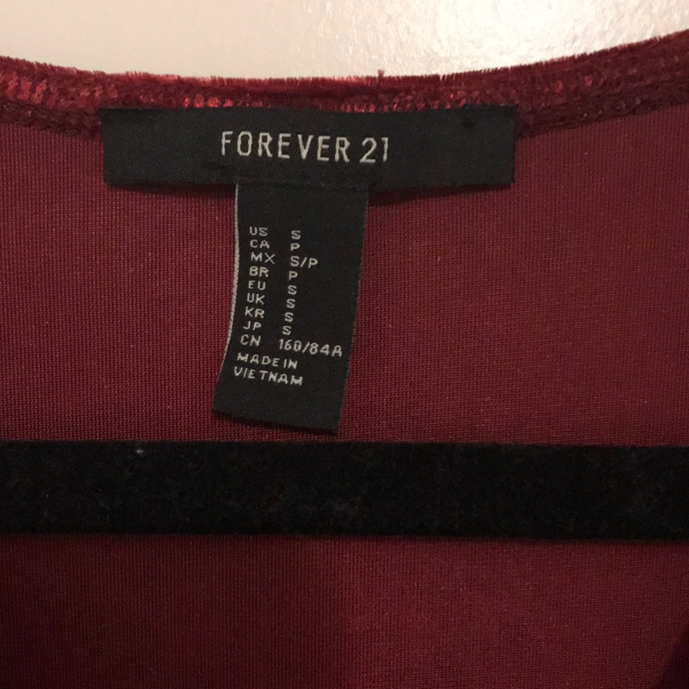 Red Velvet Mini Dress - Picture 2 of 4
